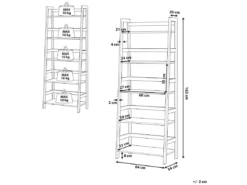 Étagère 5 étages Au Bois Clair Et Noir CROYDON -Meilleur Meubles Magasin etagere 17121183