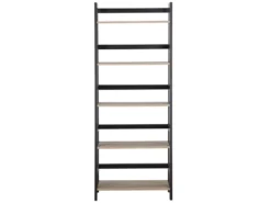 Étagère 5 étages Au Bois Clair Et Noir CROYDON -Meilleur Meubles Magasin etagere 17121185