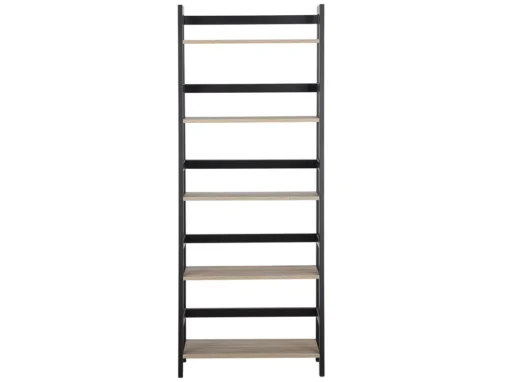 Étagère 5 étages Au Bois Clair Et Noir CROYDON -Meilleur Meubles Magasin etagere 17121185