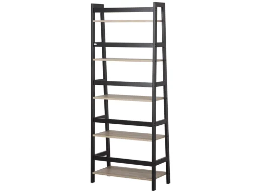 Étagère 5 étages Au Bois Clair Et Noir CROYDON -Meilleur Meubles Magasin etagere 17121187