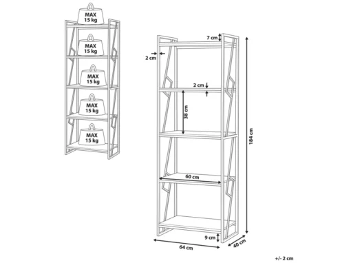 Étagère 5 Compartiments En Bois FORRES -Meilleur Meubles Magasin etagere 17459591