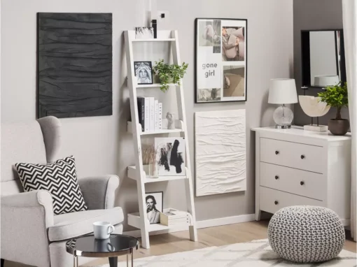 Étagère En échelle 5 Niveaux Blanc MOBILE DUO -Meilleur Meubles Magasin etagere 18759433