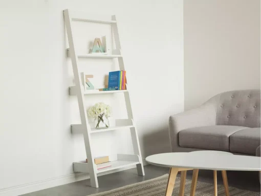 Étagère En échelle 5 Niveaux Blanc MOBILE TRIO -Meilleur Meubles Magasin etagere 18759453