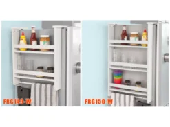 Étagère à Suspendre Pour Réfrigérateur Avec Ventouses Avec 2 étages Et 5 Crochets, FRG149-W -Meilleur Meubles Magasin etagere 19157239