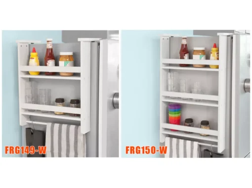 Étagère à Suspendre Pour Réfrigérateur Avec Ventouses Avec 2 étages Et 5 Crochets, FRG149-W -Meilleur Meubles Magasin etagere 19157239