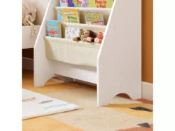 Bibliothèque Étagère à Livres Pour Enfants Porte-revues 4 Compartiments, FRG225-W -Meilleur Meubles Magasin etagere 19158233