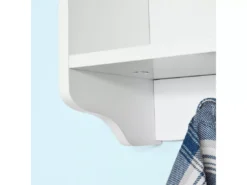 Étagère Murale Porte-manteau Salle De Bain Meuble D’entrée - Blanc ,frg48-l-w -Meilleur Meubles Magasin etagere 19160311