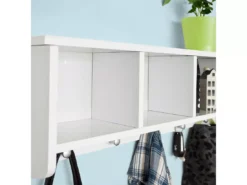 Étagère Murale Porte-manteau Salle De Bain Meuble D’entrée - Blanc ,frg48-l-w -Meilleur Meubles Magasin etagere 19160319