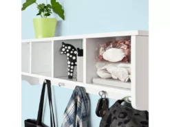 Étagère Murale Porte-manteau Salle De Bain Meuble D’entrée - Blanc ,frg48-l-w -Meilleur Meubles Magasin etagere 19160321