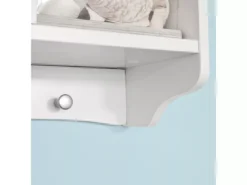 Étagère Murale Porte-manteau Meuble D’entrée Avec 3 Compartiments Et 4 Crochets Blanc, Frg48-w -Meilleur Meubles Magasin etagere 19179261