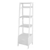 Bibliothèque Étagère Style échelle De 4 Niveaux Et 1 Tiroir –Blanc, FRG116-K-W -Meilleur Meubles Magasin etagere 19183339