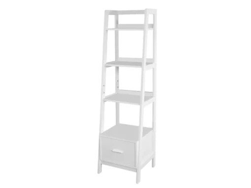 Bibliothèque Étagère Style échelle De 4 Niveaux Et 1 Tiroir –Blanc, FRG116-K-W -Meilleur Meubles Magasin etagere 19183339