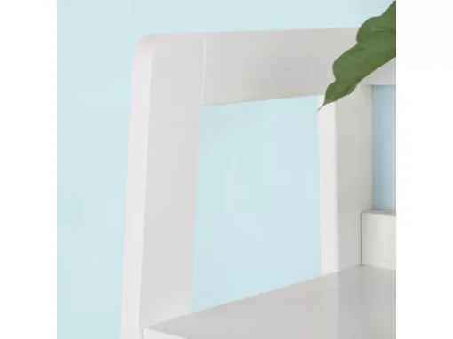 Bibliothèque Étagère Style échelle De 4 Niveaux Et 1 Tiroir –Blanc, FRG116-K-W -Meilleur Meubles Magasin etagere 19183351