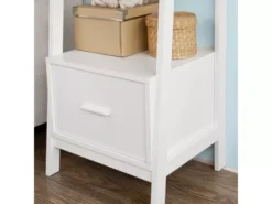 Bibliothèque Étagère Style échelle De 4 Niveaux Et 1 Tiroir –Blanc, FRG116-K-W -Meilleur Meubles Magasin etagere 19183357