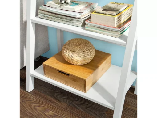 Bibliothèque, Étagère Style échelle, Étagère échelle, 5 étages –Blanc, FRG61-W -Meilleur Meubles Magasin etagere 19312747