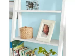 Bibliothèque, Étagère Style échelle, Étagère échelle, 5 étages –Blanc, FRG61-W -Meilleur Meubles Magasin etagere 19312753