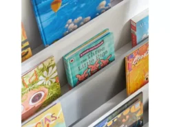 Étagère à Livres Pour Enfants Avec 4 Compartiments De Rangement Pour Les Livres Gris, KMB32-HG -Meilleur Meubles Magasin etagere 19401019