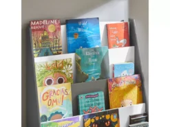 Étagère à Livres Pour Enfants Avec 4 Compartiments De Rangement Pour Les Livres Gris, KMB32-HG -Meilleur Meubles Magasin etagere 19401021