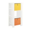 Bibliothèque Enfants Armoire De Rangement Pour Jouets Avec 2 Paniers Et 2 Étagères , KMB48-W -Meilleur Meubles Magasin etagere 19401413