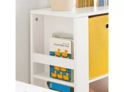 Bibliothèque Enfants Armoire De Rangement Pour Jouets Avec 2 Paniers Et 2 Étagères , KMB48-W -Meilleur Meubles Magasin etagere 19401423