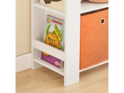 Bibliothèque Enfants Armoire De Rangement Pour Jouets Avec 2 Paniers Et 2 Étagères , KMB48-W -Meilleur Meubles Magasin etagere 19401427