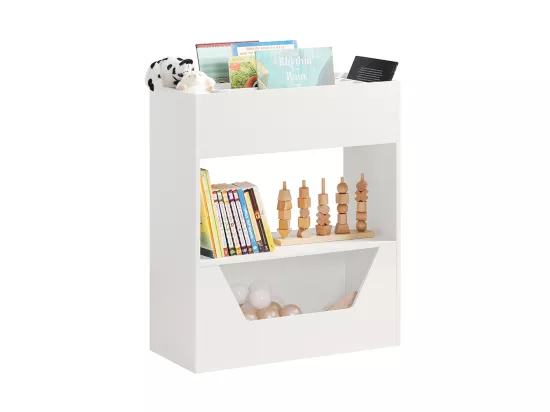 Étagère à Livres Enfant Meuble Rangement Pour Livres Et Jouets Bibliothèque Pour Enfant, KMB51-W 3 Étagère à Livres Enfant Meuble Rangement Pour Livres Et Jouets Bibliothèque Pour Enfant, KMB51-W