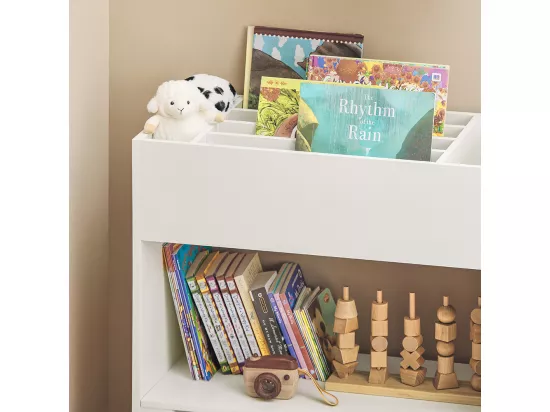 Étagère à Livres Enfant Meuble Rangement Pour Livres Et Jouets Bibliothèque Pour Enfant, KMB51-W 6 Étagère à Livres Enfant Meuble Rangement Pour Livres Et Jouets Bibliothèque Pour Enfant, KMB51-W – Image 4