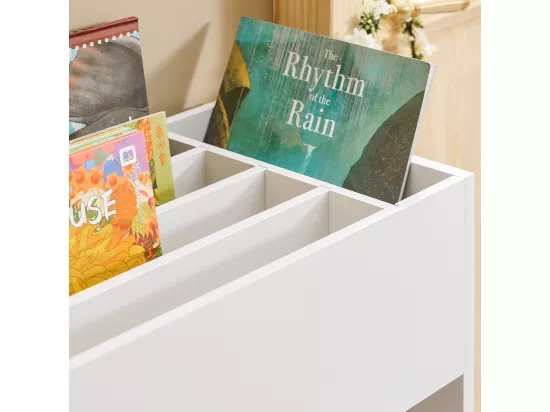 Étagère à Livres Enfant Meuble Rangement Pour Livres Et Jouets Bibliothèque Pour Enfant, KMB51-W 9 Étagère à Livres Enfant Meuble Rangement Pour Livres Et Jouets Bibliothèque Pour Enfant, KMB51-W – Image 7