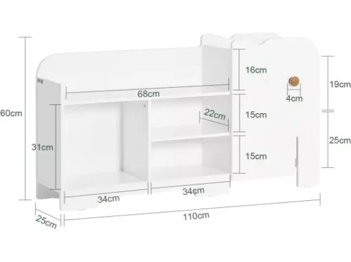 Étagère Pour Enfants Meuble De Rangement Pour Chambre D’Enfant En Forme D'Éléphant, KMB62-W -Meilleur Meubles Magasin etagere 19402211