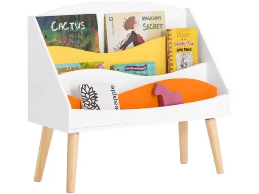 Bibliothèque Pour Enfant, Étagère à Livres Avec 4 Compartiments Ouverts , KMB63-W -Meilleur Meubles Magasin etagere 19402227