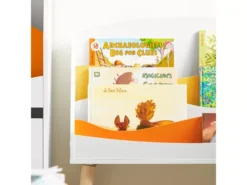 Bibliothèque Pour Enfant, Étagère à Livres Avec 4 Compartiments Ouverts , KMB63-W -Meilleur Meubles Magasin etagere 19402233