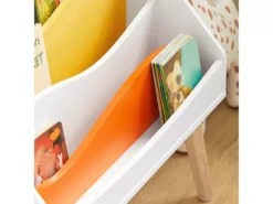Bibliothèque Pour Enfant, Étagère à Livres Avec 4 Compartiments Ouverts , KMB63-W -Meilleur Meubles Magasin etagere 19402237