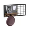 SoBuy FHK20-N Étagère Murale, Porte Manteau, Panneau Mural En Grille, Avec Tableau Mémo En Feutre, 1 Tablette Et 3 Crochets Doubles, Style Industriel -Meilleur Meubles Magasin etagere 19403989
