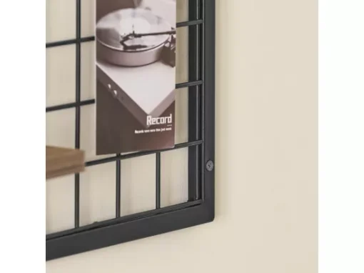 SoBuy FHK20-N Étagère Murale, Porte Manteau, Panneau Mural En Grille, Avec Tableau Mémo En Feutre, 1 Tablette Et 3 Crochets Doubles, Style Industriel -Meilleur Meubles Magasin etagere 19404005
