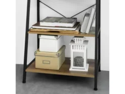 SoBuy STR09-PF Bibliothèque Étagère échelle à 4 Niveaux Étagère De Rangement Cadre En Métal Stable, Style Industriel -Meilleur Meubles Magasin etagere 19559341