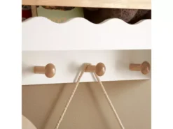 SoBuy KMB78-W Étagère Murale, Étagère De Rangement Suspendue, Porte-manteau Pour Enfants, Étagère à Livres, Bibliothèque Avec 1 Étagère Et 5 Crochets -Meilleur Meubles Magasin etagere 19816217