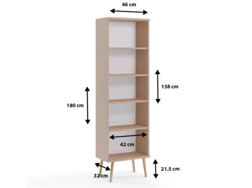 Bibliothèque MALIBO 180 Cm 5 étagères Blanc Mat -Meilleur Meubles Magasin etagere 24152717