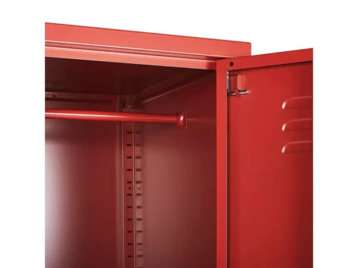 Armoire En Acier Rouge FROME -Meilleur Meubles Magasin meuble de rangement 16129373