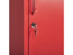 Armoire En Acier Rouge FROME -Meilleur Meubles Magasin meuble de rangement 16129375