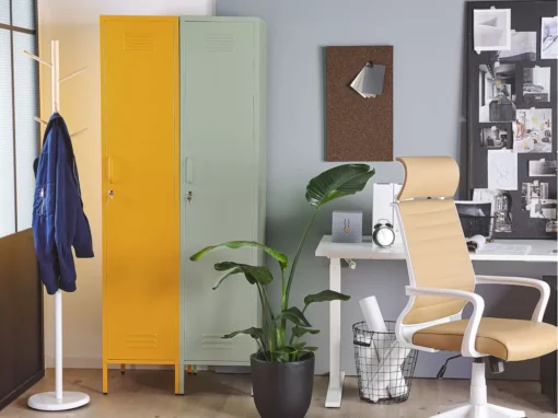 Armoire En Acier Jaune FROME -Meilleur Meubles Magasin meuble de rangement 16129577