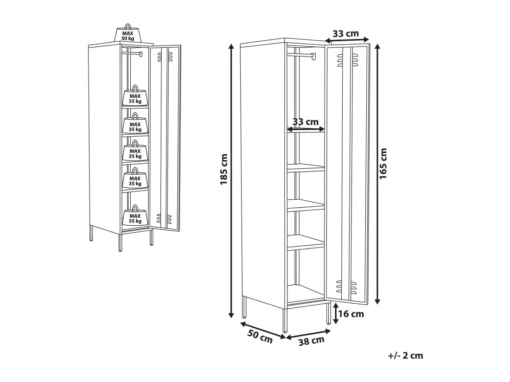 Armoire En Acier Jaune FROME -Meilleur Meubles Magasin meuble de rangement 16129579