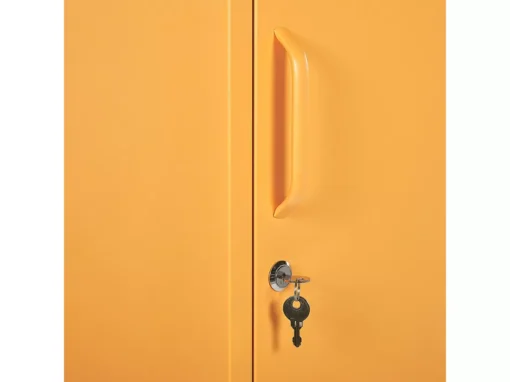 Armoire En Acier Jaune FROME -Meilleur Meubles Magasin meuble de rangement 16129593
