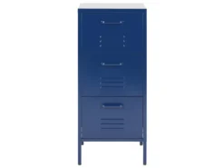 Commode à 3 Tiroirs En Métal Bleu Marine WOSTOK -Meilleur Meubles Magasin meuble de rangement 16547417