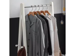 Porte-vêtement En Bois Penderie À Vêtement Porte-manteau Avec Deux Étagères –blanc, Frg59-w 16 Porte-vêtement En Bois Penderie À Vêtement Porte-manteau Avec Deux Étagères –blanc, Frg59-w -Meilleur Meubles Magasin meuble de rangement 19160247