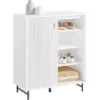 Meuble De Rangement, Armoire À Chaussures, Armoire Latérale Buffet Avec 2 Porte Coulissante, Fsb62-w -Meilleur Meubles Magasin meuble de rangement 19183115