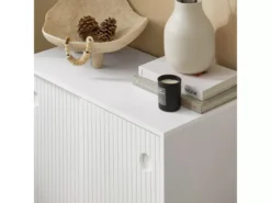 Meuble De Rangement, Armoire À Chaussures, Armoire Latérale Buffet Avec 2 Porte Coulissante, Fsb62-w -Meilleur Meubles Magasin meuble de rangement 19183131