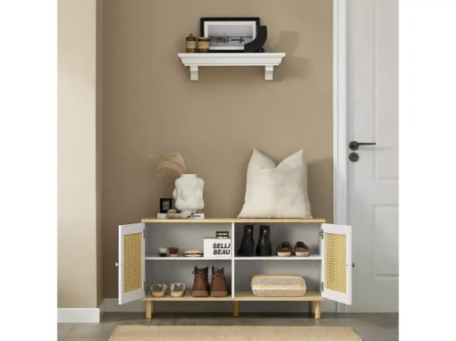 Banc De Rangement, Banc à Chaussures, Meuble D’Entrée, Meuble Bas, Coffre De Rangement, FSR103-WN -Meilleur Meubles Magasin meuble de rangement 19185113