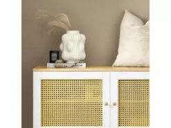 Banc De Rangement, Banc à Chaussures, Meuble D’Entrée, Meuble Bas, Coffre De Rangement, FSR103-WN -Meilleur Meubles Magasin meuble de rangement 19185117