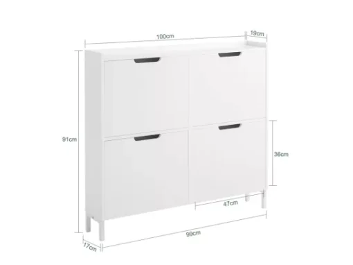 Meuble De Rangement à Chaussures Armoire à Chaussures Commode à Chaussures, FSR100-W -Meilleur Meubles Magasin meuble de rangement 19185129