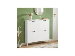 Meuble De Rangement à Chaussures Armoire à Chaussures Commode à Chaussures, FSR100-W -Meilleur Meubles Magasin meuble de rangement 19185135